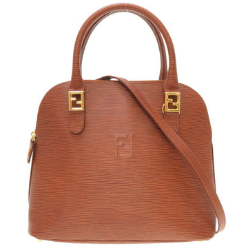 FENDI Leather Brown Hardware Handbag