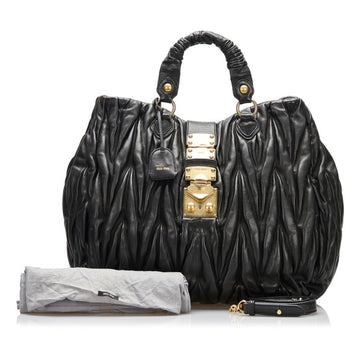 Miu Miu Miu Materasse handbag shoulder bag RN0476 NERO black leather ladies MIUMIU