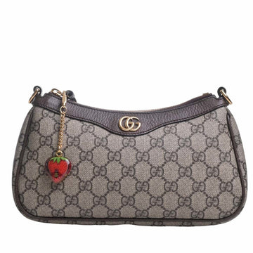 GUCCI Ophidia GG Supreme Double G Small Chain Handbag 735132 Beige/Brown Women's