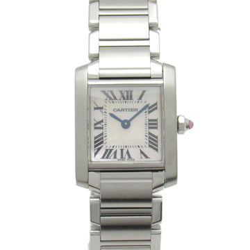 CARTIER Tank Francaise SM Wrist Watch watch Wrist Watch W51028Q3 Quartz Pink Pink shell Stainless Steel W51028Q3