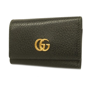 GUCCIAuth  GG Marmont Key Case 456118 Women's Leather Black