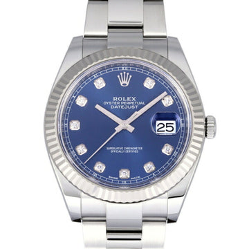 ROLEX Datejust 41 126334G Bright Blue Dial Watch Men's