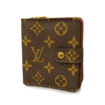 LOUIS VUITTONAuth  Monogram Compact Zip M61667 Men,Women,Unisex Wallet [bi-fold