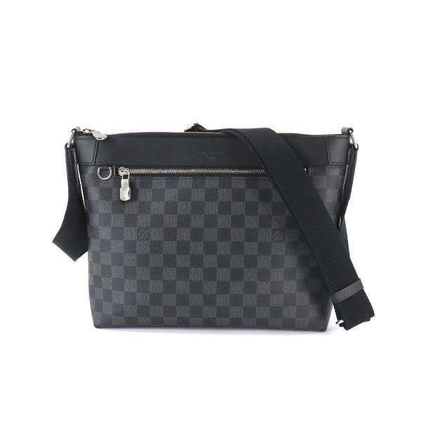 LOUIS VUITTON Shoulder Bag N40003 Mick PM Damier Grafitto Canvas Black –