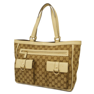 GUCCIAuth  Tote Bag 146247 Women's GG Canvas Tote Bag Beige