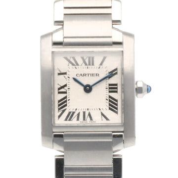 CARTIER Tank Francaise SM Watch Stainless Steel 2384 Ladies