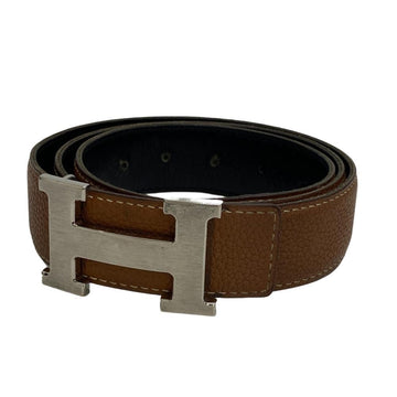 HERMES Constance H Belt 2004 Brown Ladies