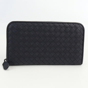 BOTTEGA VENETA BOTTEGAVENETA Zip Around Intrecciato Long Wallet Round Lambskin Men's