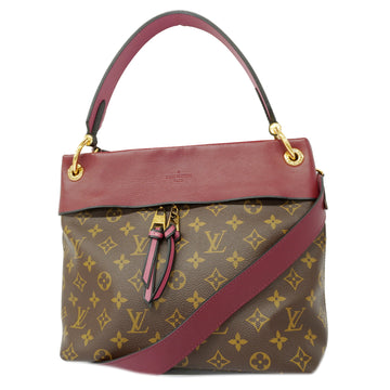 LOUIS VUITTONAuth  Monogram 2WAYBag Twill Leave Thes Rose Bruiere M43716 Women's