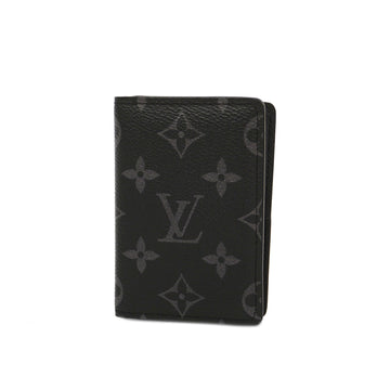 LOUIS VUITTONAuth  Monogram Eclipse Card Case Organizer Depoche M61696 Business