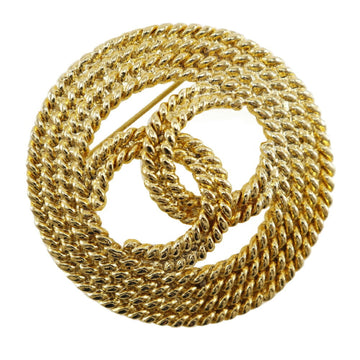 CHANEL Cocomark Brooch Chain Vintage Gold Plated 28 Ladies