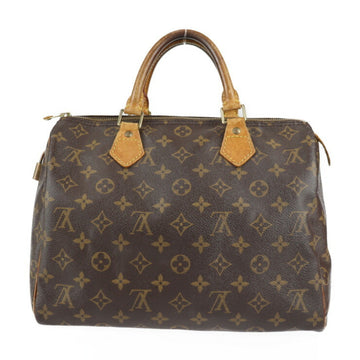 LOUIS VUITTON Speedy 30 Handbag M41526 Monogram Canvas Leather Brown Gold Hardware Mini Boston