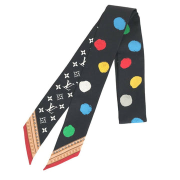 LOUIS VUITTON Scarf Muffler Yayoi Kusama Bandeau BB Painted M78485 Silk Noir Black Women's