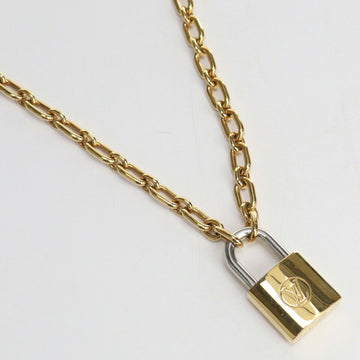 LOUIS VUITTON Necklace Lock Me M62858 Pendant Metal Men's
