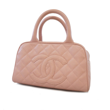 Chanel Matelasse Handbag Women's Caviar Leather Handbag Pink