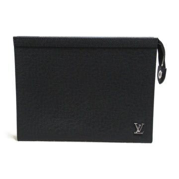 LOUIS VUITTON Pochette Voyage business bag Black Black Taiga PVC coated canvas M30450