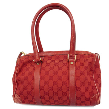 GUCCIAuth  GG Canvas 000 0851 Women's GG Canvas Handbag Red Color