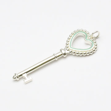TIFFANY Beaded Heart Key Top Silver 925 Pendant BF555246
