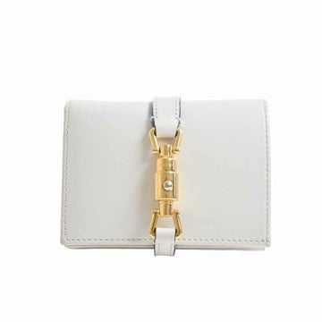 GUCCI Jackie 1961 leather folio compact wallet ivory