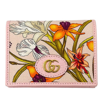 Gucci Wallet Women's Bifold Flora Canvas Light Pink 577347 Flower