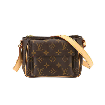 LOUIS VUITTON Monogram Viva Cite PM Shoulder Bag Brown M51165 Gold Hardware