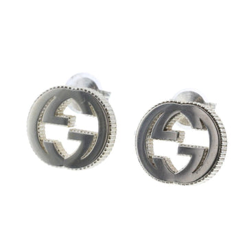 GUCCI Earrings Interlocking G Silver 925 Ladies