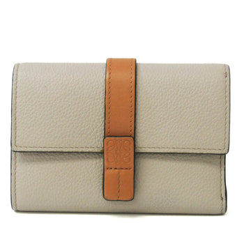 LOEWE C660TR2X01 Women's Leather Wallet [tri-fold] Beige,Light Brown,Salmon Pink