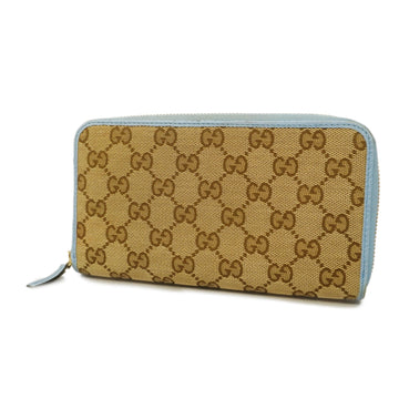 GUCCIAuth  Long Wallet 363423 GG Canvas Long Wallet [bi-fold] Beige,Light Blue