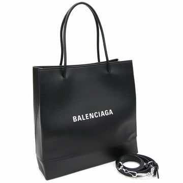 BALENCIAGA handbag tote bag medium 597860 black leather ladies shoulder