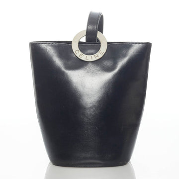 Celine Circle One Shoulder Bag Black Leather Ladies CELINE