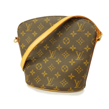 LOUIS VUITTON Shoulder Bag Monogram Drouot M51290 Brown Ladies