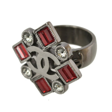 CHANEL M2209-27-ch Rhinestone Diamond,Rhinestone Band Ring Gunmetal,Red Color