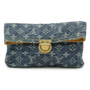 Louis Vuitton Monogram Pochette Platto Clutch Bag Second Pouch Blue M95007