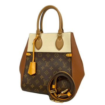 LOUIS VUITTON Handbag Monogram Fold Tote MM M45376 Brown Ladies