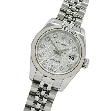 ROLEX Datejust 179174G D No. Watch Ladies 10P Diamond Computer Automatic Winding AT Stainless SS WG Polished