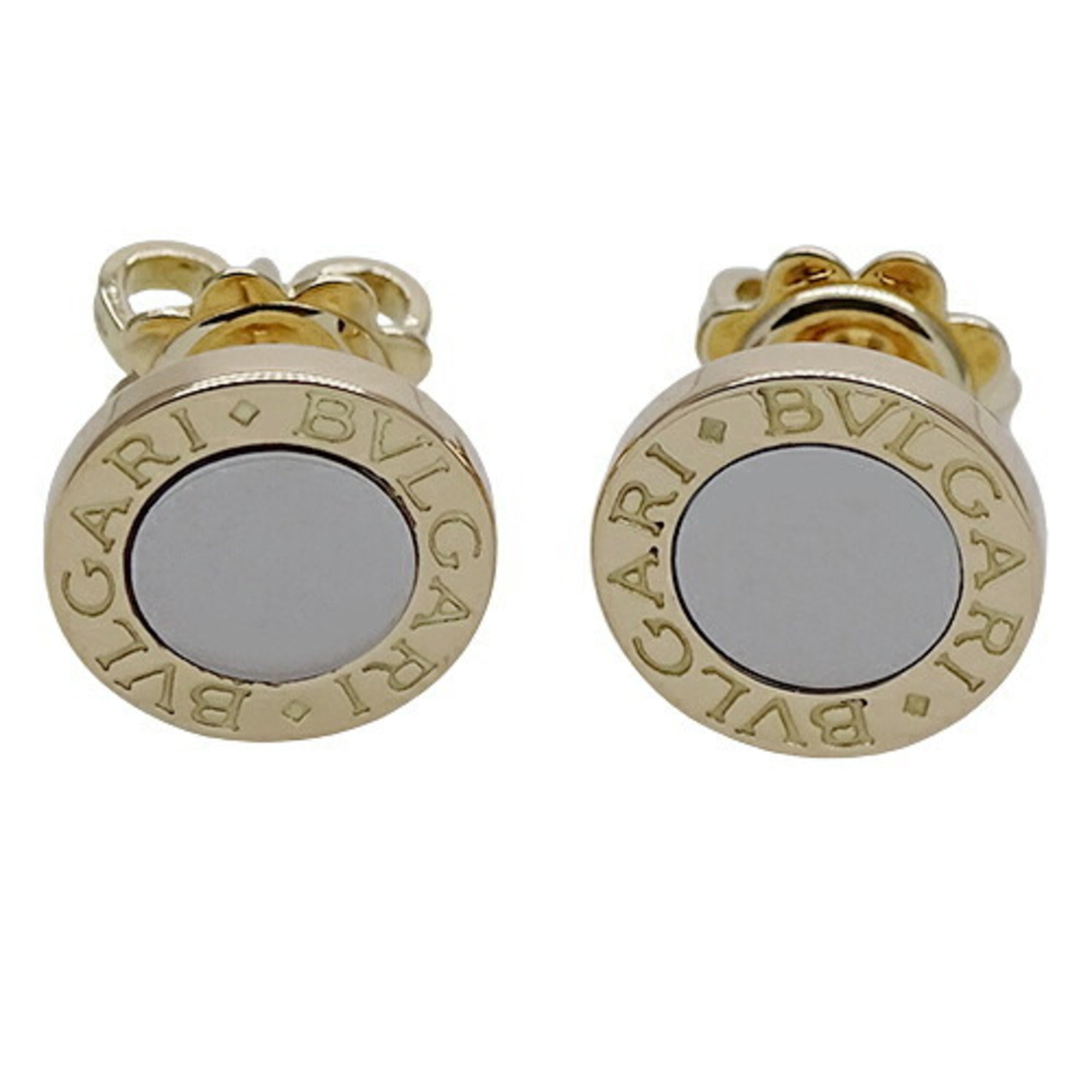 BVLGARI Earrings Women s Men s 750YG Stainless Steel SS