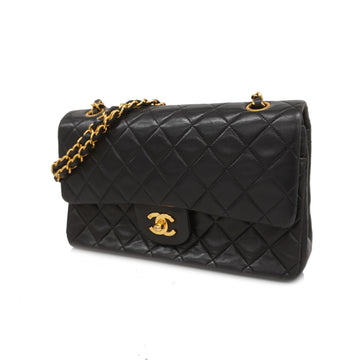 Chanel Matelasse W Flap W Chain Shoulder Bag Women's Shoulder Bag Black