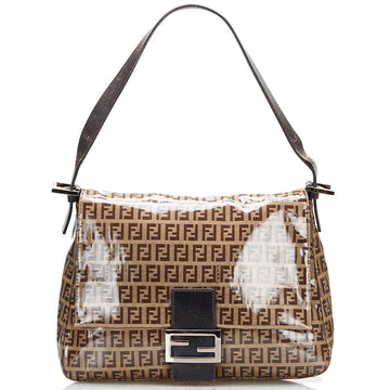 Fendi Zucchino Mamma Bucket Handbag One Shoulder Bag 8BR001 Brown Vinyl Leather Ladies FENDI