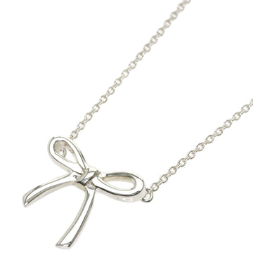 TIFFANY Bow Ribbon Necklace Silver Ladies  & Co.