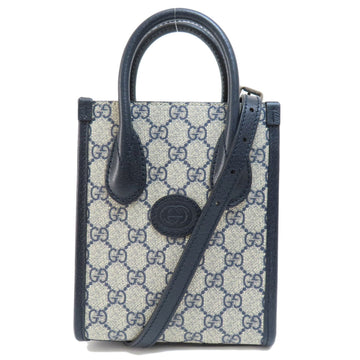 GUCCI GG Tote Handbag PVC Leather Ladies