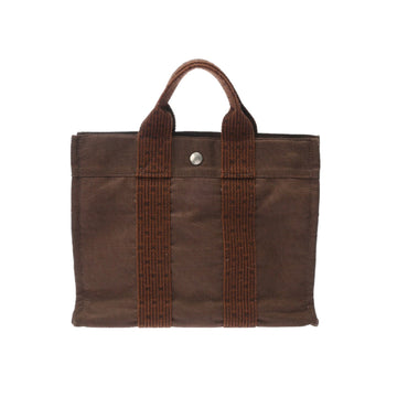 HERMES Yale Line PM Brown Unisex Canvas Handbag