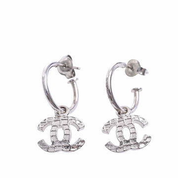 CHANEL Cocomark earrings silver ladies