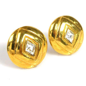 Chanel Earrings Metal/Rhinestone Gold/Silver Women's