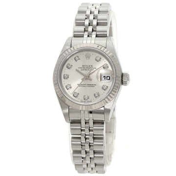 ROLEX 79174G Datejust 10P Diamond Watch Stainless Steel SS K18WG Women's
