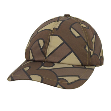 BURBERRY logo cap nylon brown M size 8025084