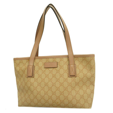 GUCCI tote bag GG Supreme 211138 leather pink beige gold hardware ladies