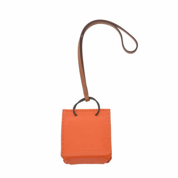 HERMES Sac Orange Bag Charm Fu Y Engraved [Around 2020] Women's Anneumiro