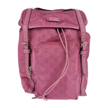 GUCCI rucksack daypack 387071 GG nylon leather purple system backpack