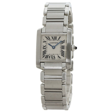 CARTIER tank française SM watch stainless steel SS ladies