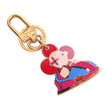 LOUIS VUITTON Monogram Portocle Vivienne Key Ring Charm M69860 Brown Multicolor Women's